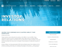 Tablet Screenshot of investor.asuresoftware.com